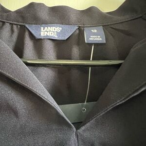 Lands' End Navy Blouse
